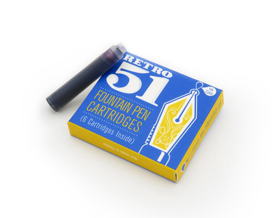 Blue Fountain Pen Cartridges 6pk