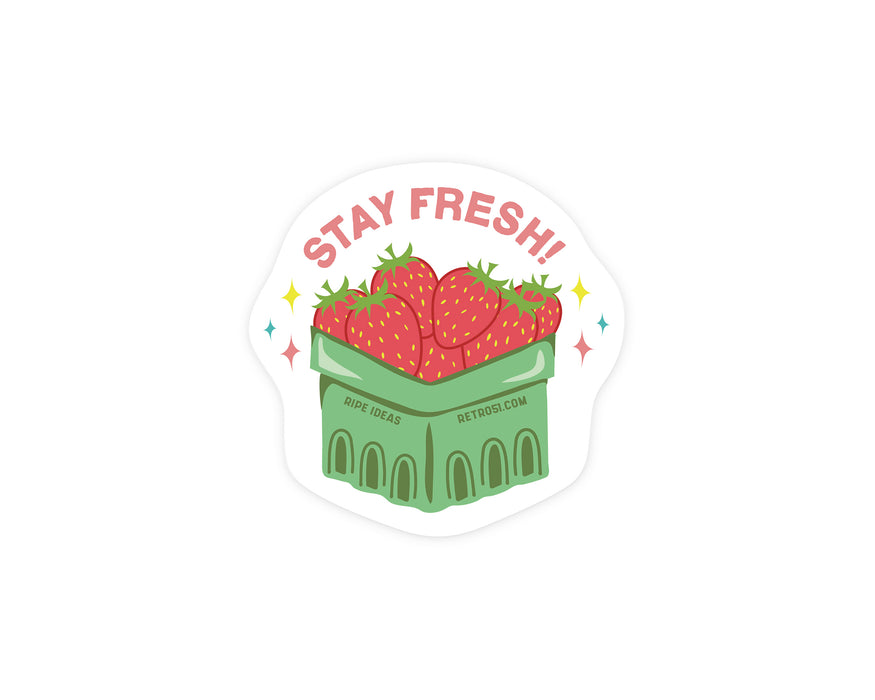 'Stay Fresh' Strawberries Sticker