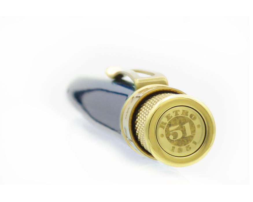 Tornado™ Brass Classic - Rollerball azul hielo