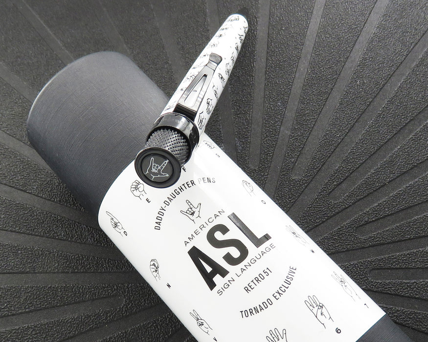 Bolígrafos Daddy Daughter - Rollerball ASL en blanco